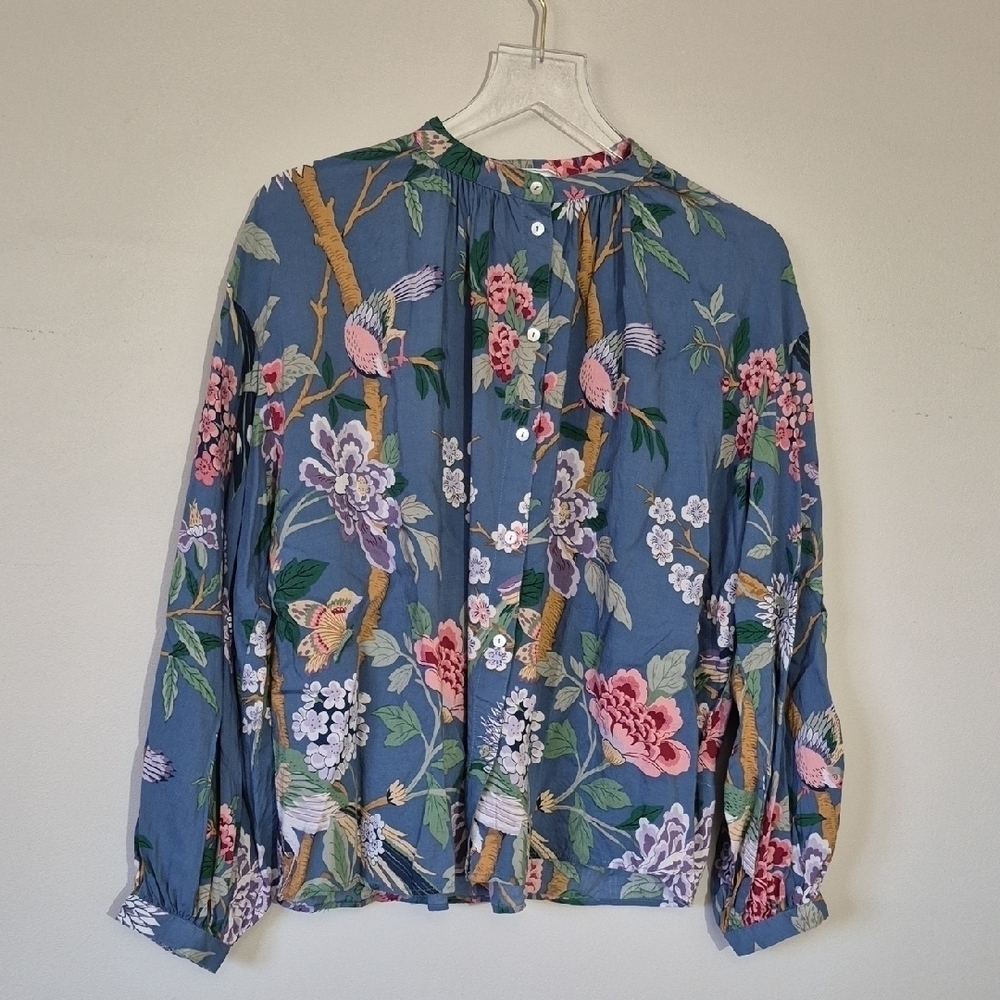 GP & J Baker X H&M Feminine Floral Cottagecore Boho Flowy Top, Size M - US  6 - Picture 2 of 11